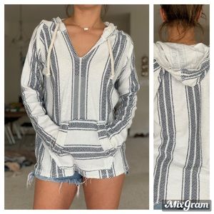 Raw Edge Surfer Hoodie Nautical Blue